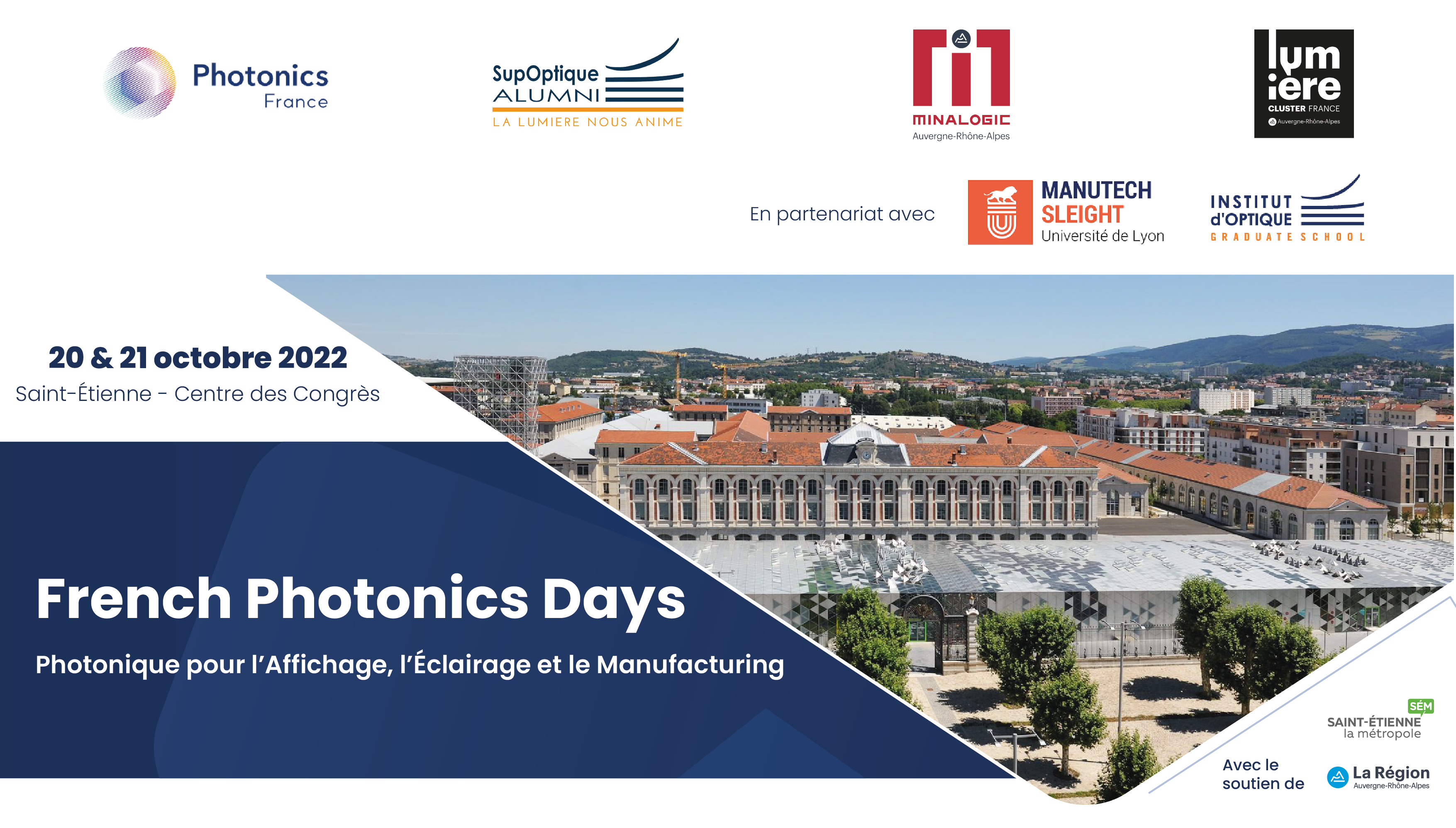 French Photonics Days à Saint-Étienne : ouverture des inscriptions en juin !